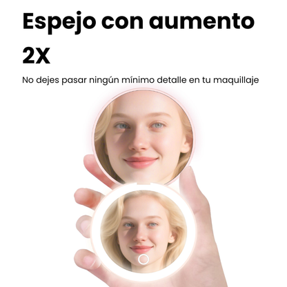 Espejo Pórtatil Luz Led