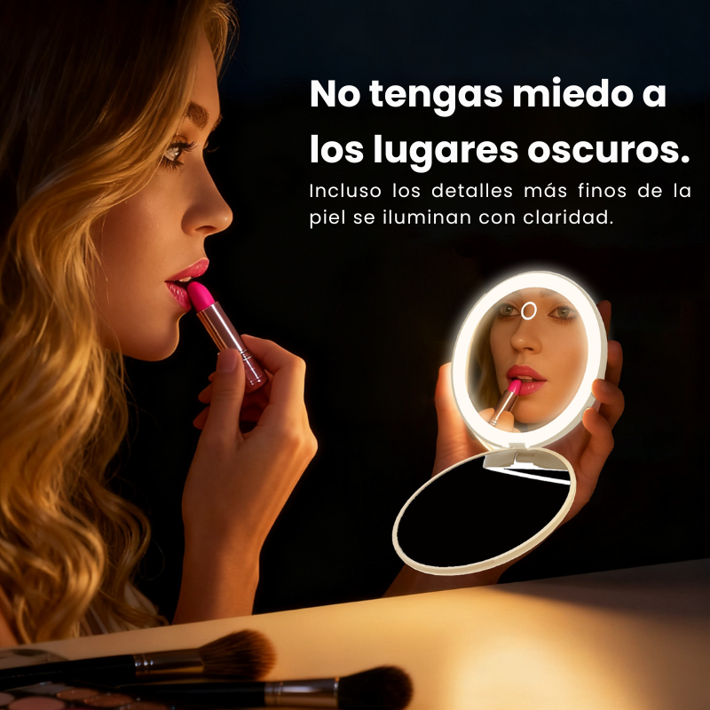 Espejo Pórtatil Luz Led